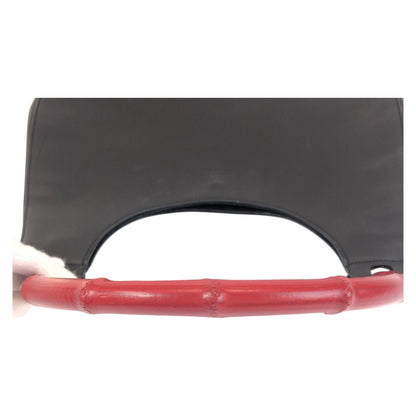 GUCCI Shoulder Bag 001 3739 leather Black black red Bamboo