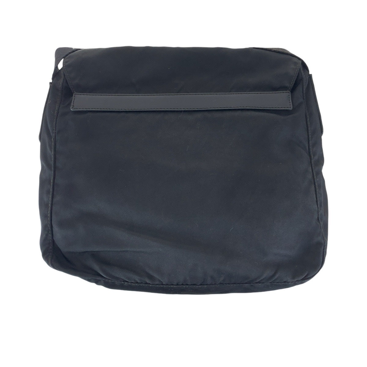 PRADA Shoulder Bag Nylon Black SilverMetal Test Triangle With logo