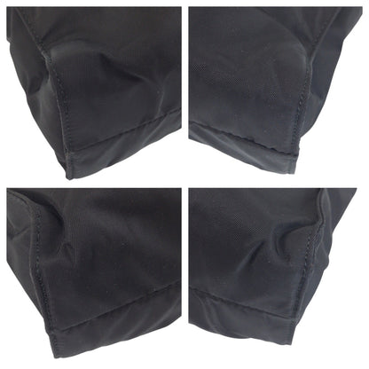 PRADA Shoulder Bag Nylon Black SilverMetal Test Triangle With logo
