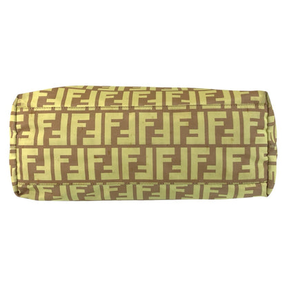 FENDI Tote Bag 8BH198 Nylon Yellow brown Zucca