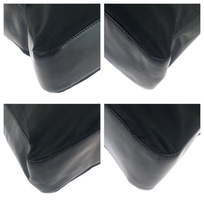 PRADA Tote Bag Nylon Black SilverMetal Test logo