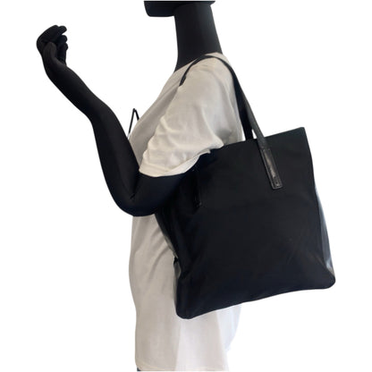 PRADA Tote Bag Nylon Black SilverMetal Test logo
