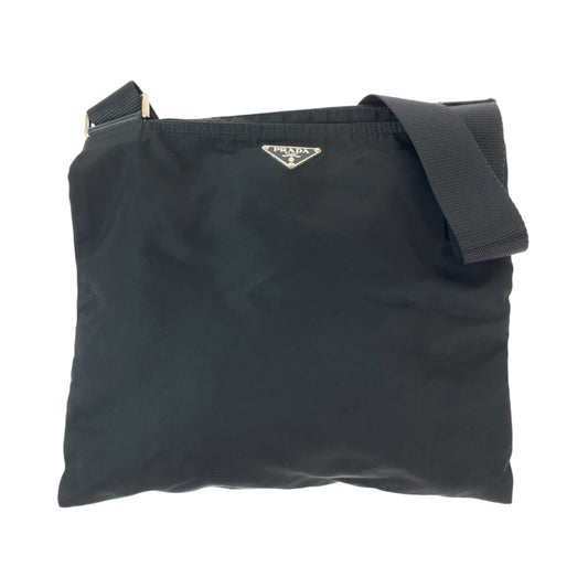 PRADA Shoulder Bag Nylon black Test Triangle With logo