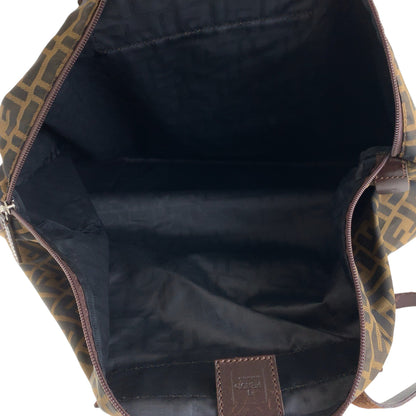 FENDI Boston Duffel bag 15418 0 009 canvas Brown Silver Metal Zucca
