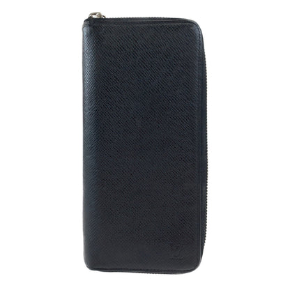 LOUIS VUITTON Long Wallet Purse M30503 leather black Taiga Zippy Wallet Vertical