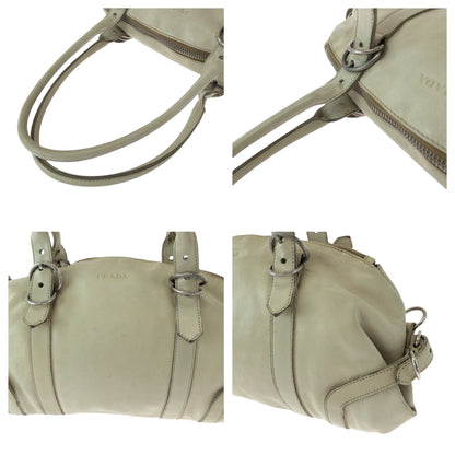 PRADA Handbag leather white