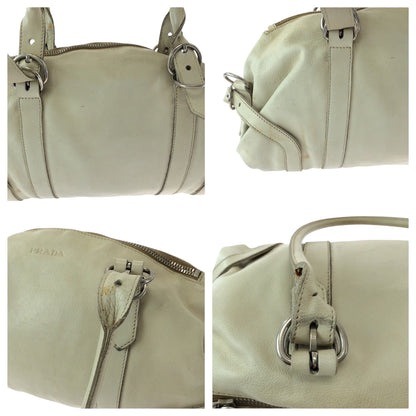 PRADA Handbag leather white