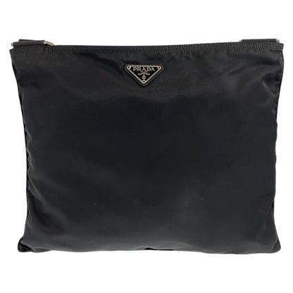 PRADA Shoulder Bag Nylon black Test Triangle With logo