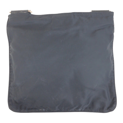 PRADA Shoulder Bag Nylon Black SilverMetal Test Triangle With logo