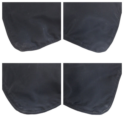 PRADA Shoulder Bag Nylon Black SilverMetal Test Triangle With logo