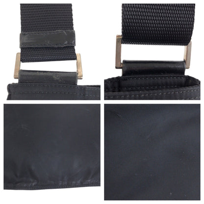 PRADA Shoulder Bag Nylon Black SilverMetal Test Triangle With logo