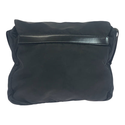 PRADA Shoulder Bag Nylon black Test Triangle With logo