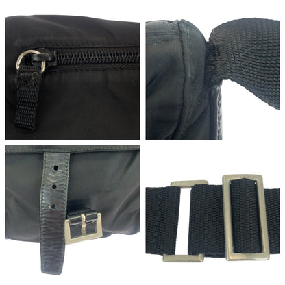 PRADA Shoulder Bag Nylon black Test Triangle With logo