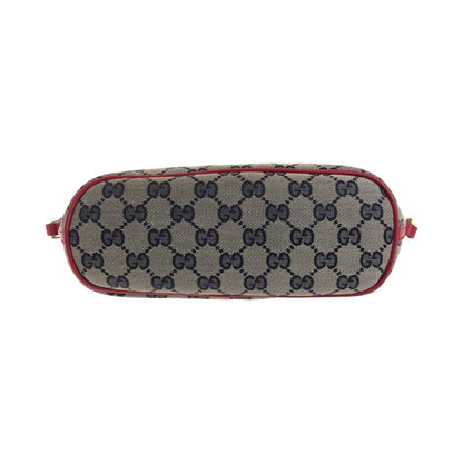 GUCCI Handbag 039 1103 GG canvas Black red