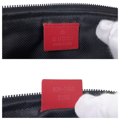 GUCCI Handbag 039 1103 GG canvas Black red
