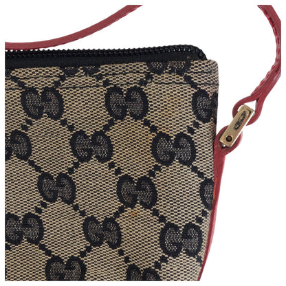 GUCCI Handbag 039 1103 GG canvas Black red