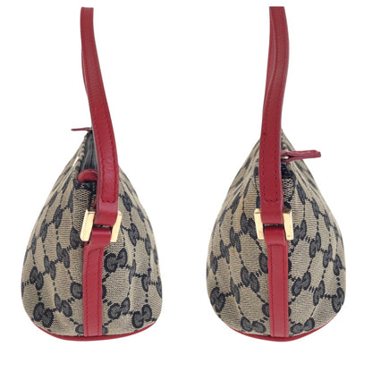 GUCCI Handbag 039 1103 GG canvas Black red