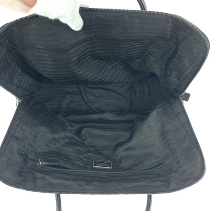 PRADA Tote Bag Nylon Black SilverMetal Test logo