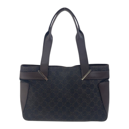 GUCCI Tote Bag 73983 GG canvas Brown Silver Metal
