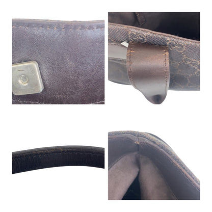 GUCCI Tote Bag 73983 GG canvas Brown Silver Metal