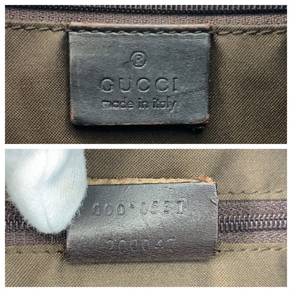 GUCCI Shoulder Bag 000 0531 Nylon Brown Bamboo GG pattern