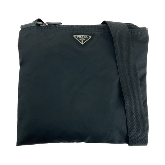 PRADA Shoulder Bag Nylon black Test Triangle With logo