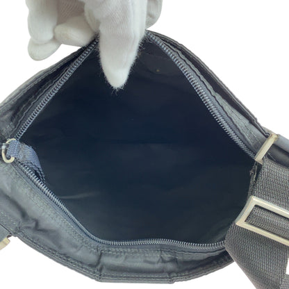 PRADA Shoulder Bag Nylon black Test Triangle With logo