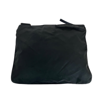 PRADA Shoulder Bag Nylon black Test Triangle With logo