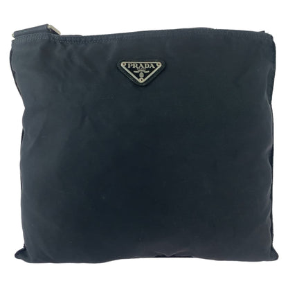 PRADA Shoulder Bag Nylon black Test Triangle With logo