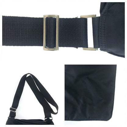 PRADA Shoulder Bag Nylon black Test Triangle With logo