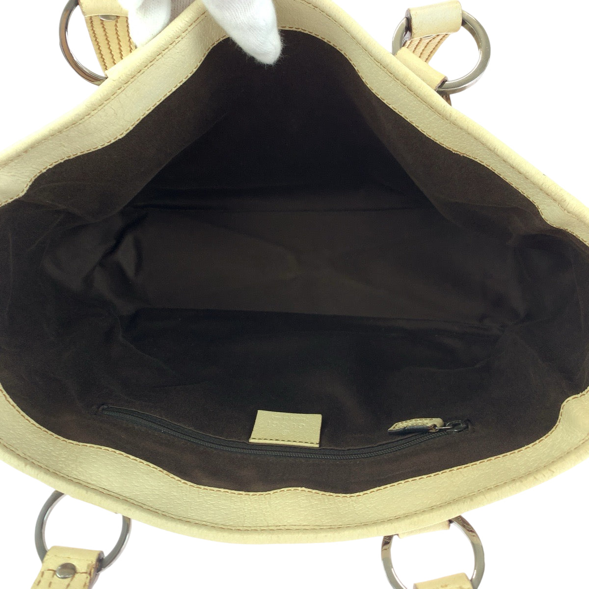 GUCCI Tote Bag 113019 GG canvas Beige brown