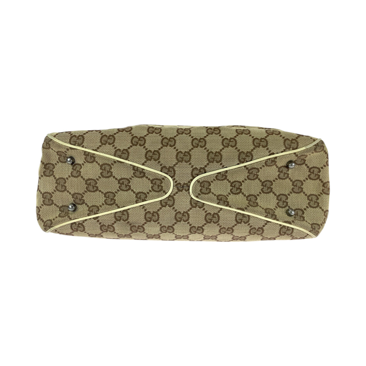 GUCCI Tote Bag 113019 GG canvas Beige brown