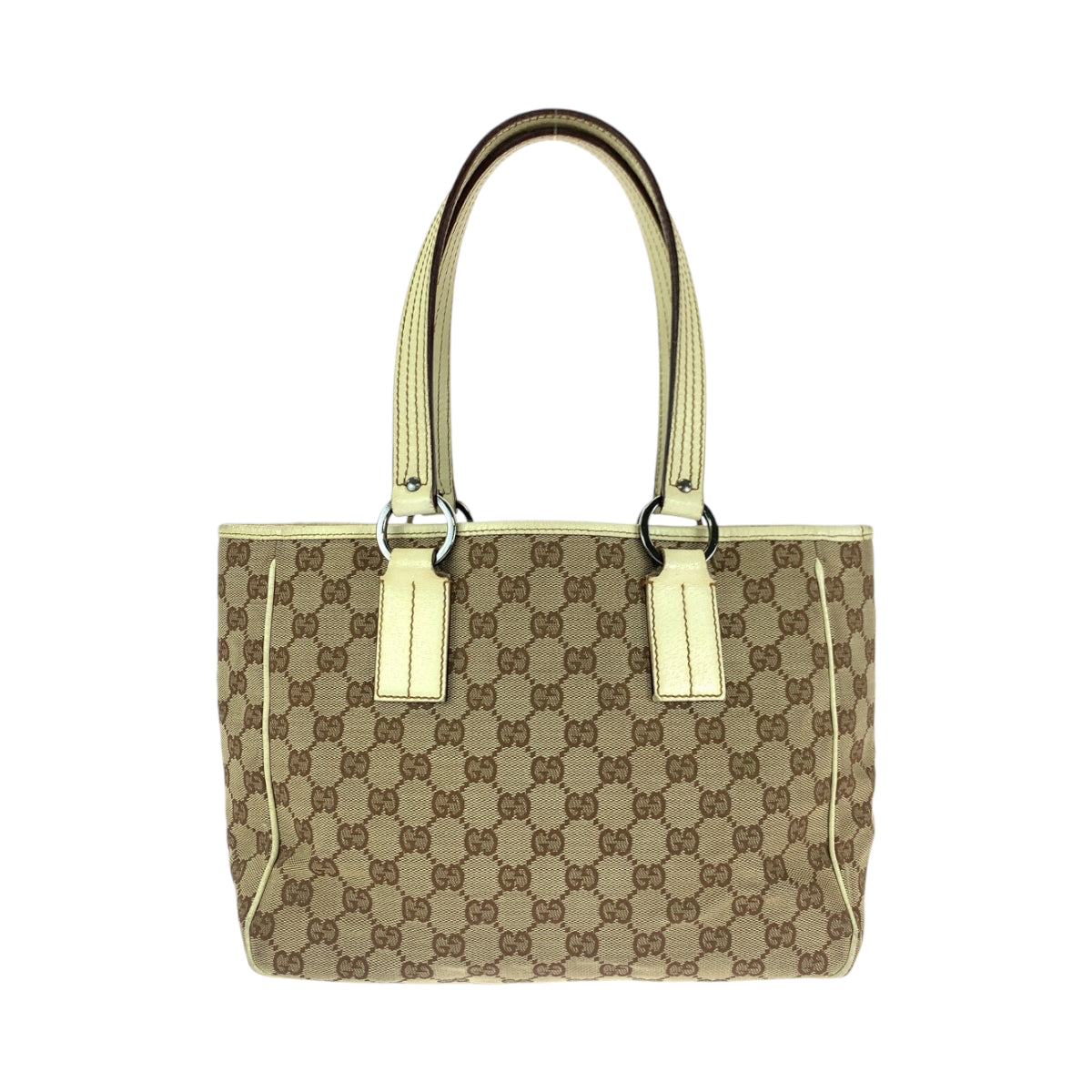 GUCCI Tote Bag 113019 GG canvas Beige brown