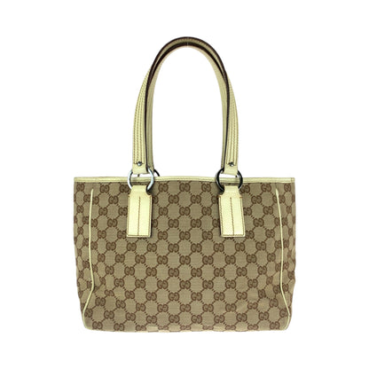 GUCCI Tote Bag 113019 GG canvas Beige brown