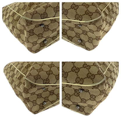 GUCCI Tote Bag 113019 GG canvas Beige brown