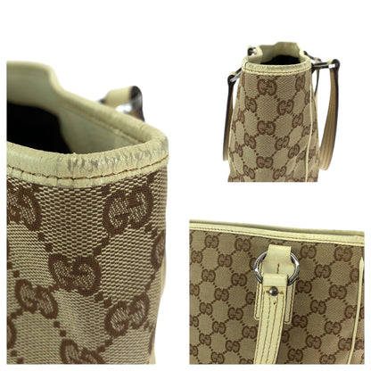 GUCCI Tote Bag 113019 GG canvas Beige brown
