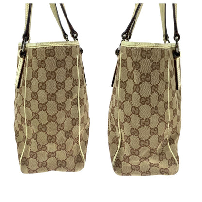GUCCI Tote Bag 113019 GG canvas Beige brown