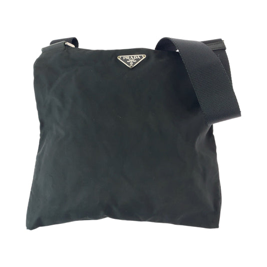 PRADA Shoulder Bag Nylon black Test Triangle With logo