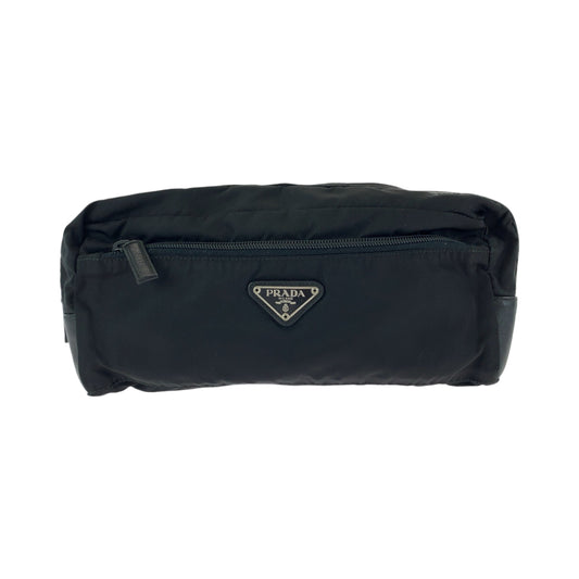 PRADA Pouch Nylon black Test Triangle With logo