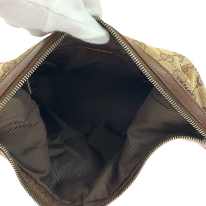 GUCCI Shoulder Bag 001 3814 GG canvas Beige Brown SilverMetal