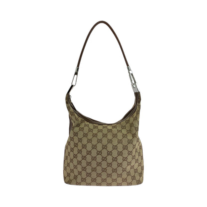 GUCCI Shoulder Bag 001 3814 GG canvas Beige Brown SilverMetal