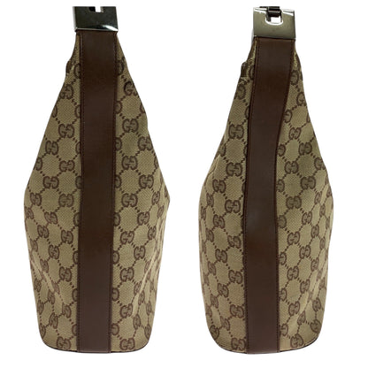 GUCCI Shoulder Bag 001 3814 GG canvas Beige Brown SilverMetal
