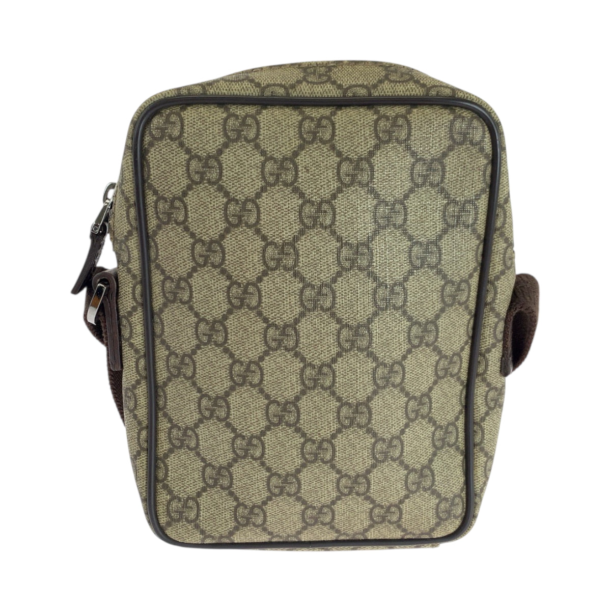 GUCCI Shoulder Bag 101680 GG Supreme Canvas Beige Brown SilverMetal