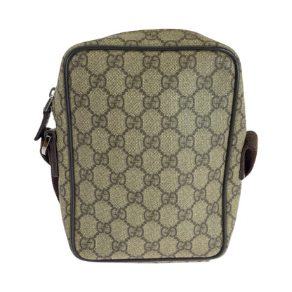 GUCCI Shoulder Bag 101680 GG Supreme Canvas Beige Brown SilverMetal