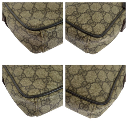 GUCCI Shoulder Bag 101680 GG Supreme Canvas Beige Brown SilverMetal
