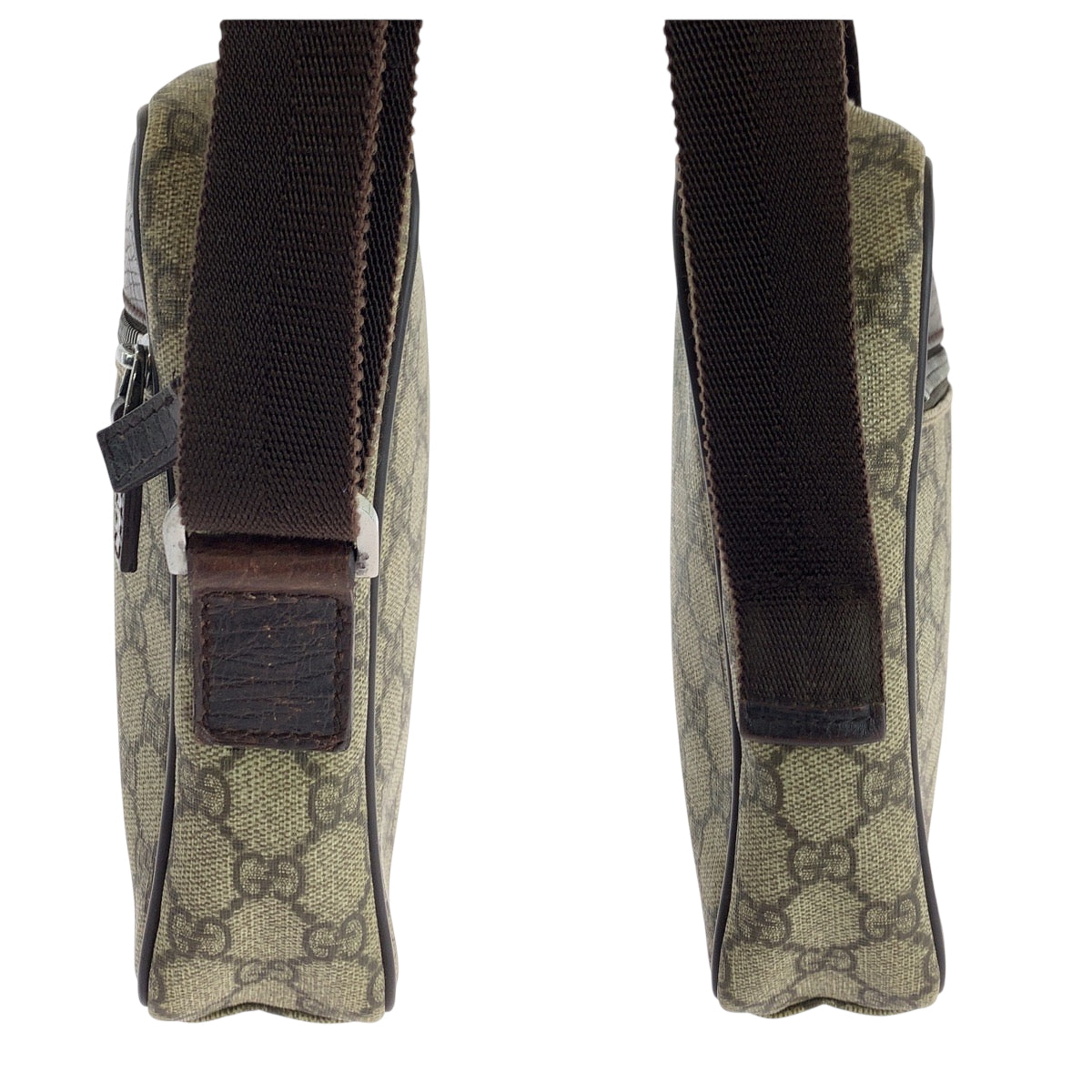 GUCCI Shoulder Bag 101680 GG Supreme Canvas Beige Brown SilverMetal