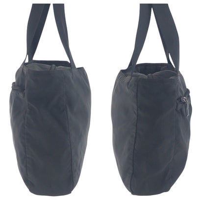 PRADA Shoulder Bag Nylon Black SilverMetal Test Triangle With logo