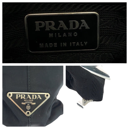 PRADA Tote Bag Nylon black Test Triangle With logo