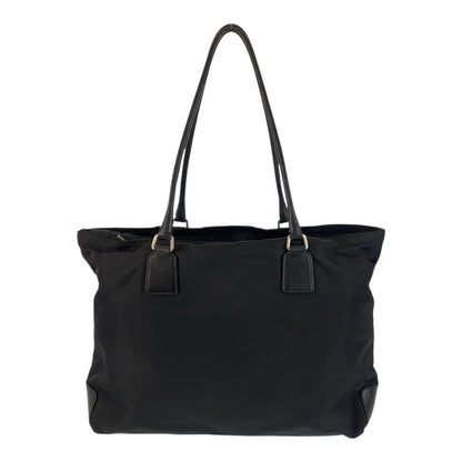 PRADA Shoulder Bag Nylon Black SilverMetal Test Triangle With logo