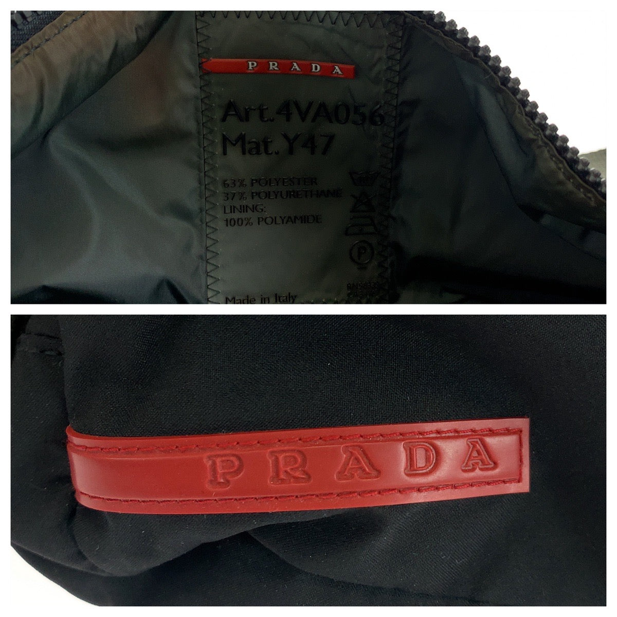 PRADA Waist bag 4VA056 Nylon Black SilverMetal PRADA Sports